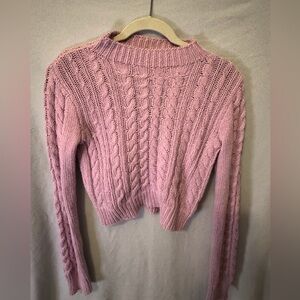 Forever 21 Mauve Cable Knit Sweater